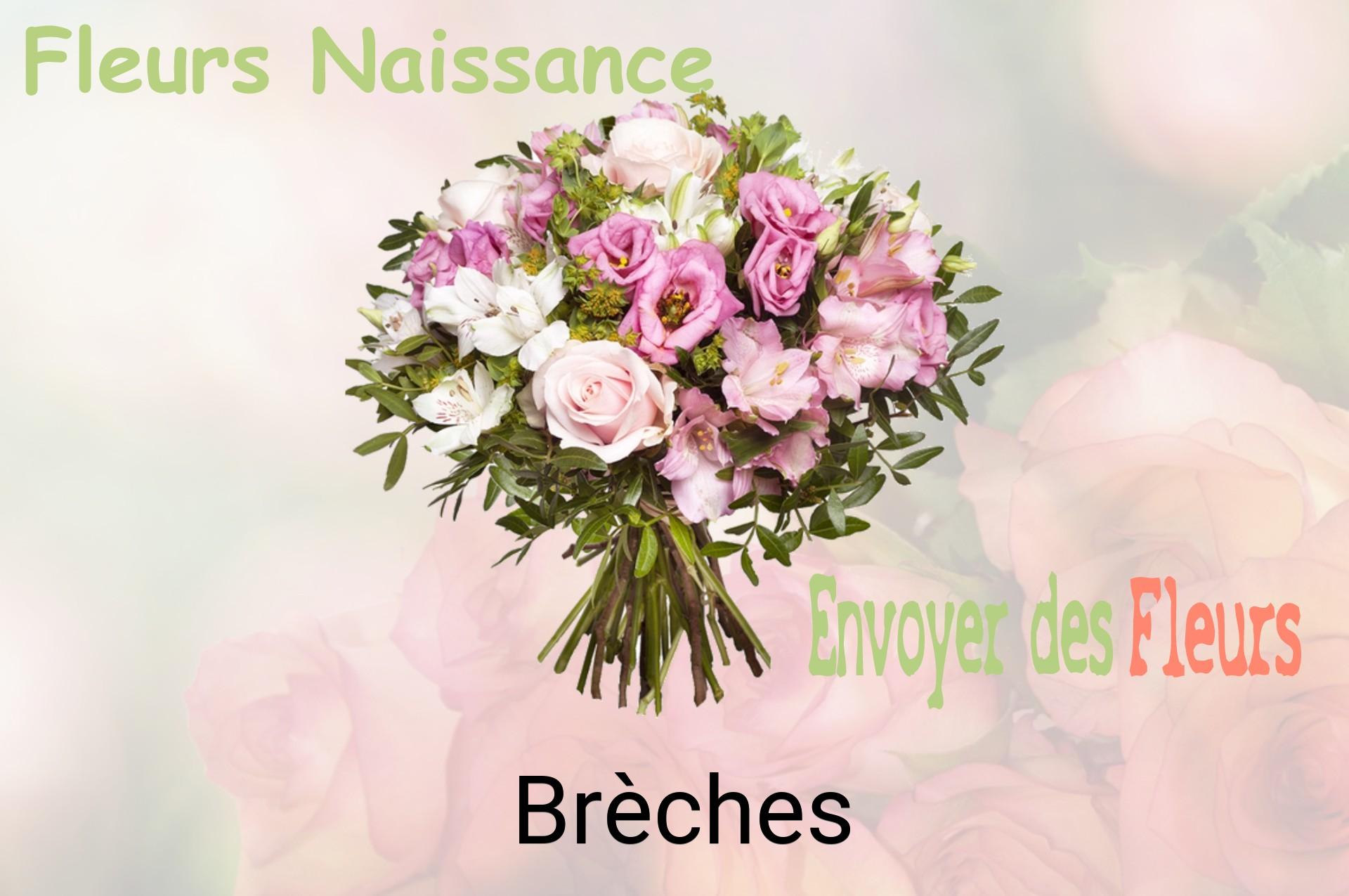 Bouquet de fleurs de naissance livré à Brèches